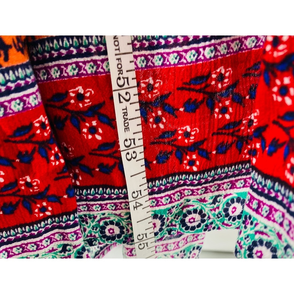 Patrons of Peace Sleeveless Elastic Waist Multicolor Beaded Neckline Maxi Dress - Picture 11 of 12